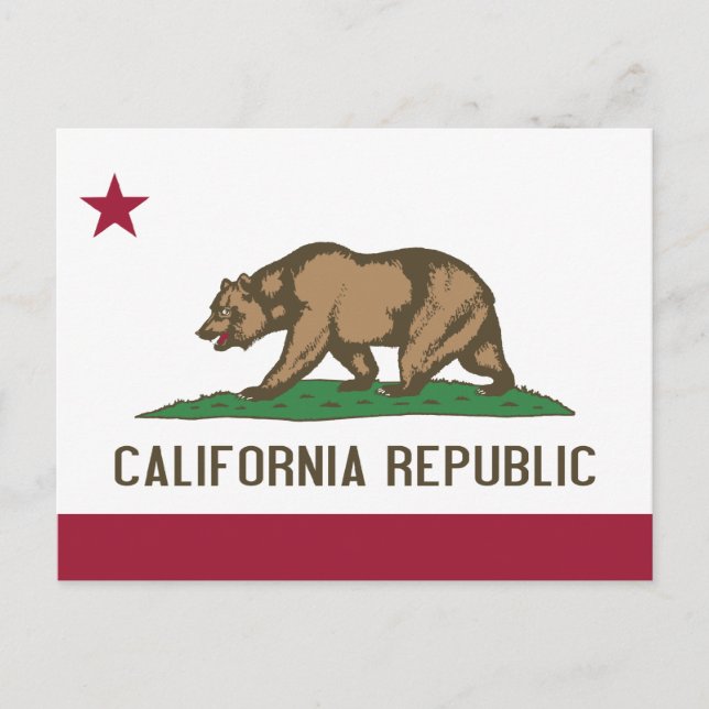 Carte Postale Drapeau d'État de Californie (Devant)