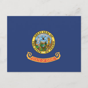 Carte Postale Drapeau d'Etat de Idaho, États-Unis