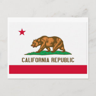 Carte Postale Drapeau d'État de la République de Californie