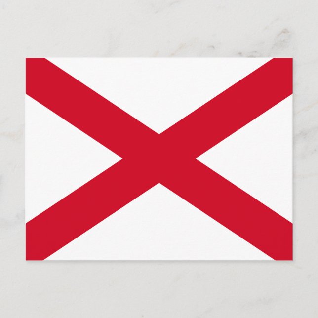 Carte Postale Drapeau d'État de l'Alabama (Devant)
