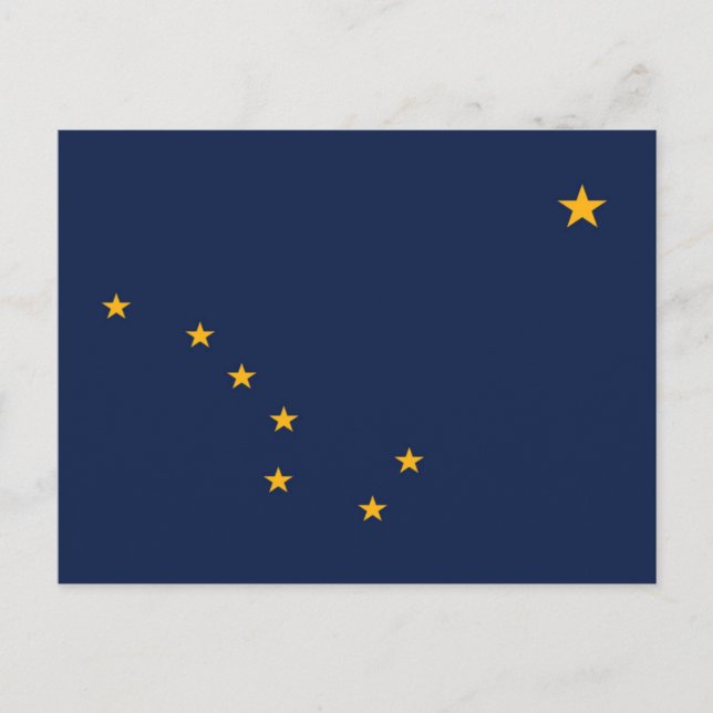 Carte Postale Drapeau d'État de l'Alaska, États-Unis (Devant)