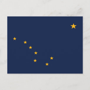 Carte Postale Drapeau d'État de l'Alaska, États-Unis