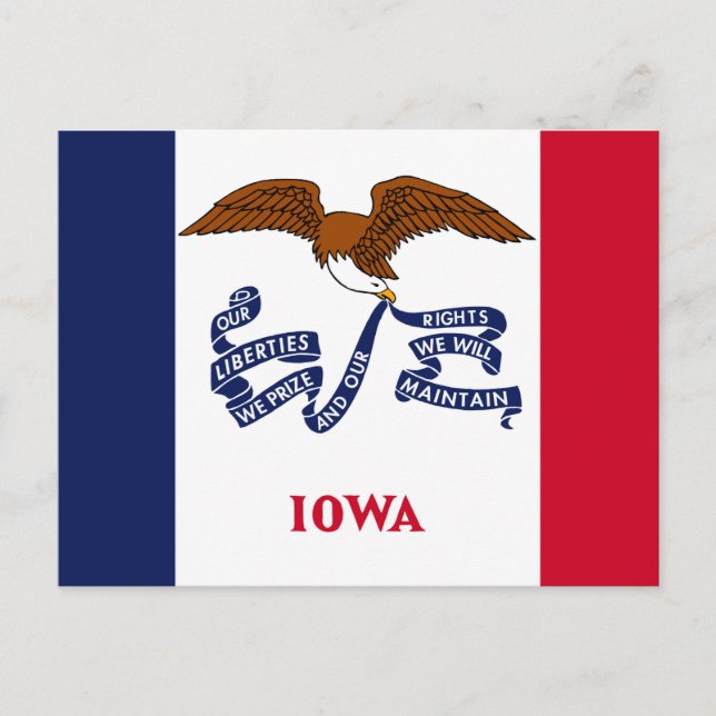 Carte Postale Drapeau d'État de l'Iowa (Devant)