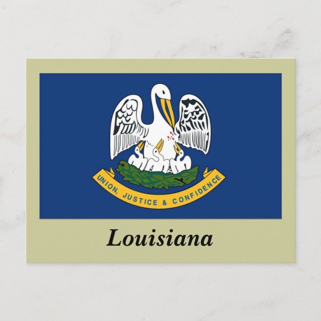 Carte Postale Drapeau d'État de Louisiane (Devant)