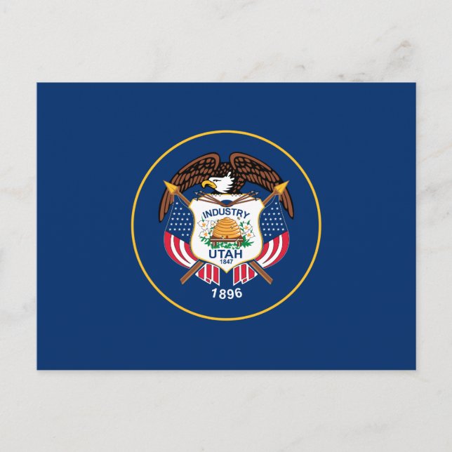Carte Postale Drapeau d'État de l'Utah (Devant)