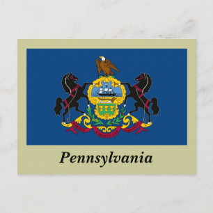 Carte Postale Drapeau d'État de Pennsylvanie