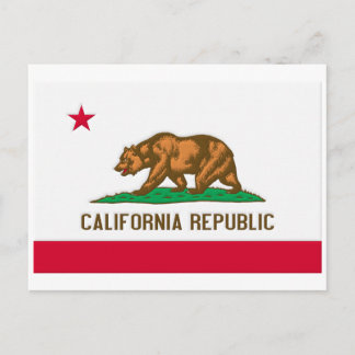 Carte Postale Drapeau d'état de République de la Californie