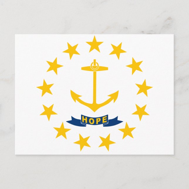 Carte Postale Drapeau d'État de Rhode Island (Devant)