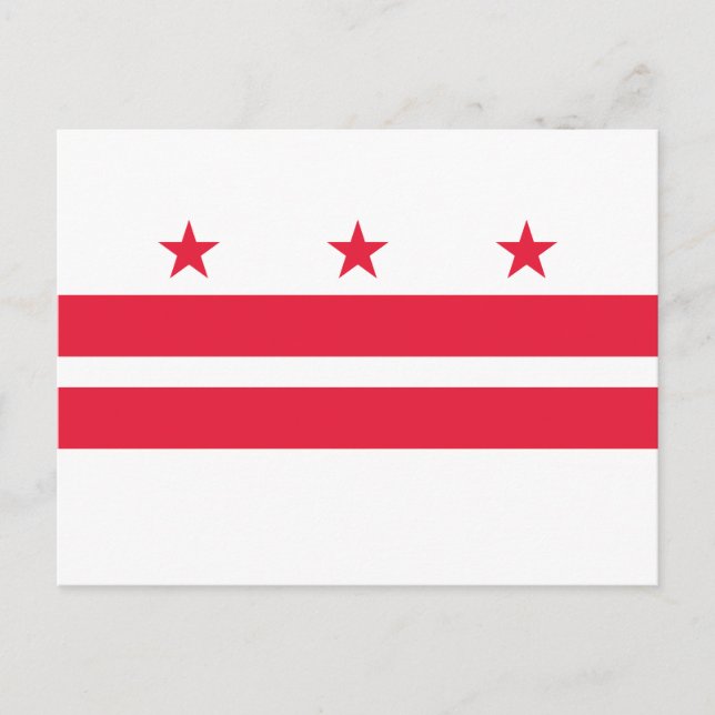 Carte Postale Drapeau d'État de Washington DC (Devant)