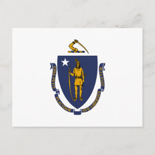 Carte Postale Drapeau d'État du Massachusetts