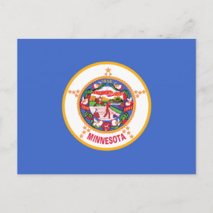 Carte Postale Drapeau d'État du Minnesota