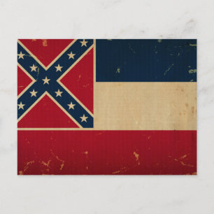 Carte Postale Drapeau d'État du Mississippi VINTATE.png