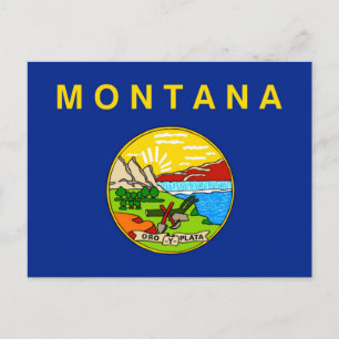 Carte Postale Drapeau d'État du Montana