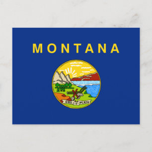 Carte Postale Drapeau d'État du Montana