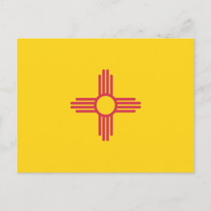 Carte Postale Drapeau d'État du Nouveau-Mexique, États-Unis