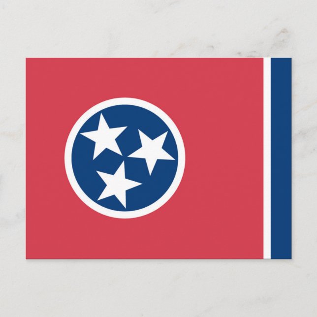 Carte Postale Drapeau d'État du Tennessee, États-Unis (Devant)