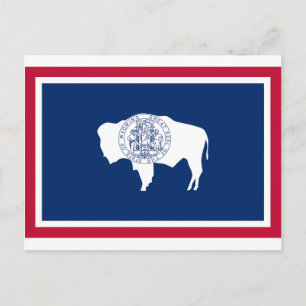 Carte Postale Drapeau d'État du Wyoming