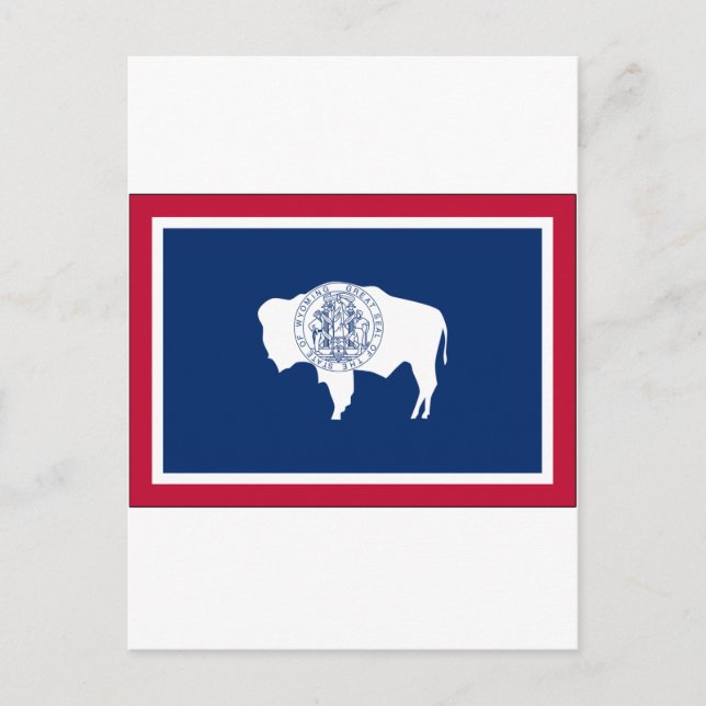 Carte Postale Drapeau d'État du Wyoming (Devant)