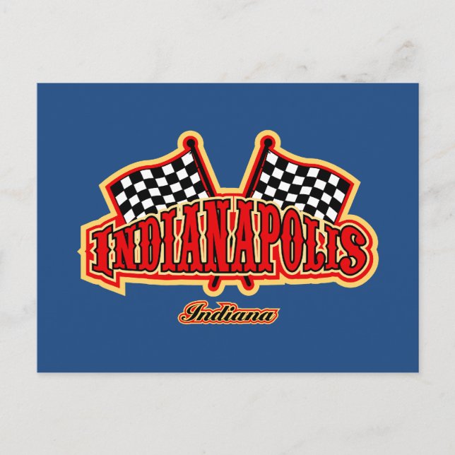 Carte Postale Drapeau d'Indianapolis (Devant)