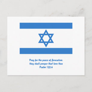 Carte Postale Drapeau d'Israël,