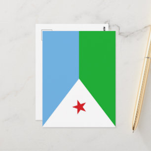 Carte Postale Drapeau Djibouti