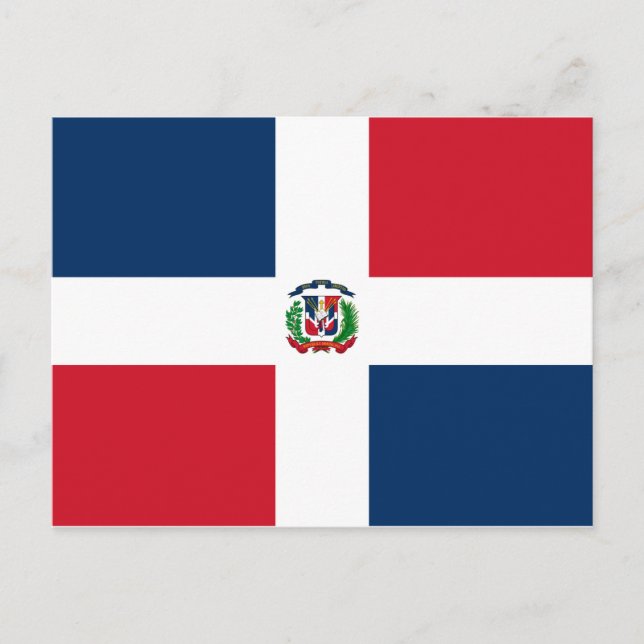 Carte Postale Drapeau dominicain (Devant)