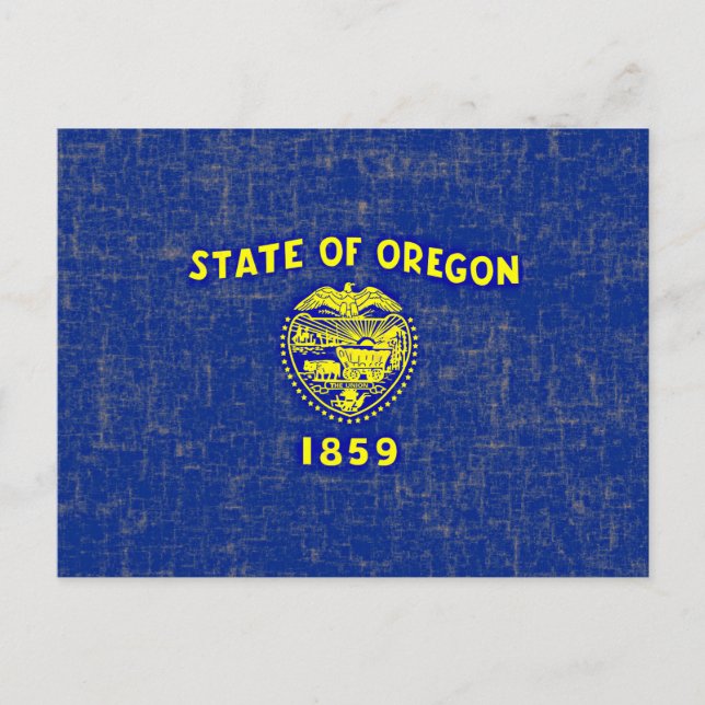 CARTE POSTALE DRAPEAU D'OREGON (Devant)