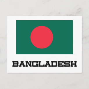 Carte Postale Drapeau du Bangladesh