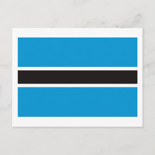 Carte postale drapeau du Botswana