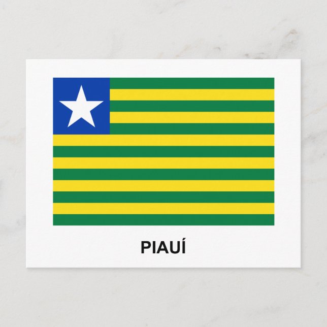 Carte Postale Drapeau du Brésil, Piauí (Devant)