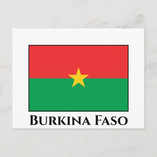Carte Postale Drapeau du Burkina Faso (Devant)