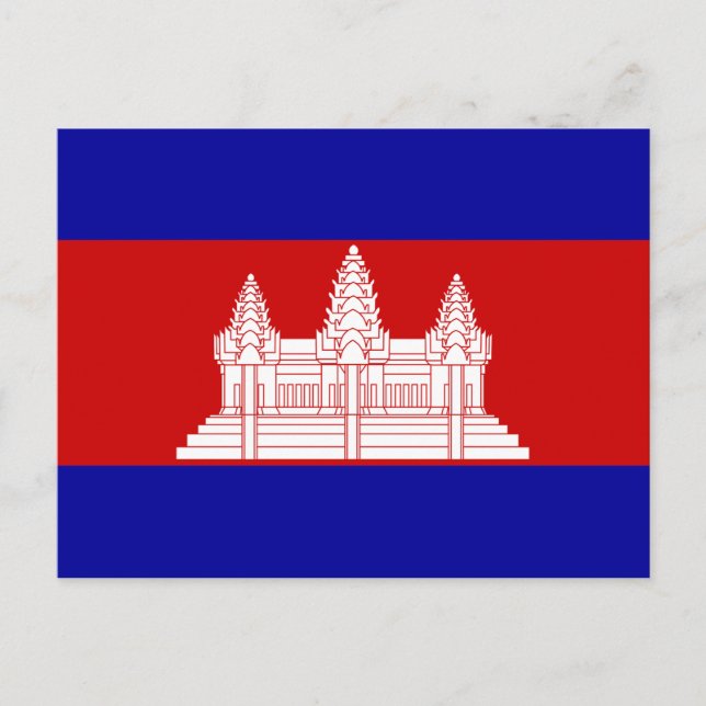 Carte Postale Drapeau du Cambodge (Devant)