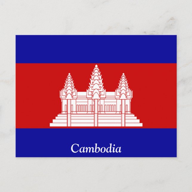 Carte Postale Drapeau du Cambodge (Devant)