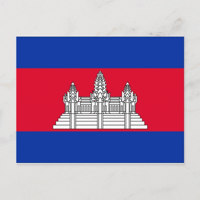 Carte Postale Drapeau du Cambodge (Devant)