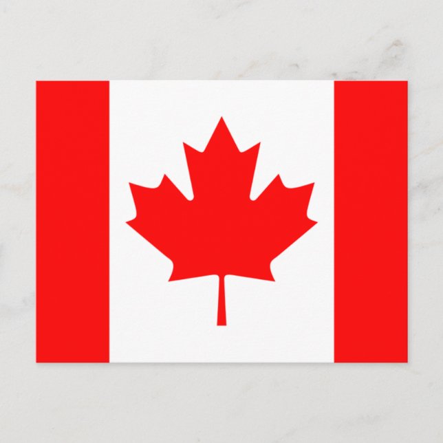 Carte postale drapeau du Canada (Devant)