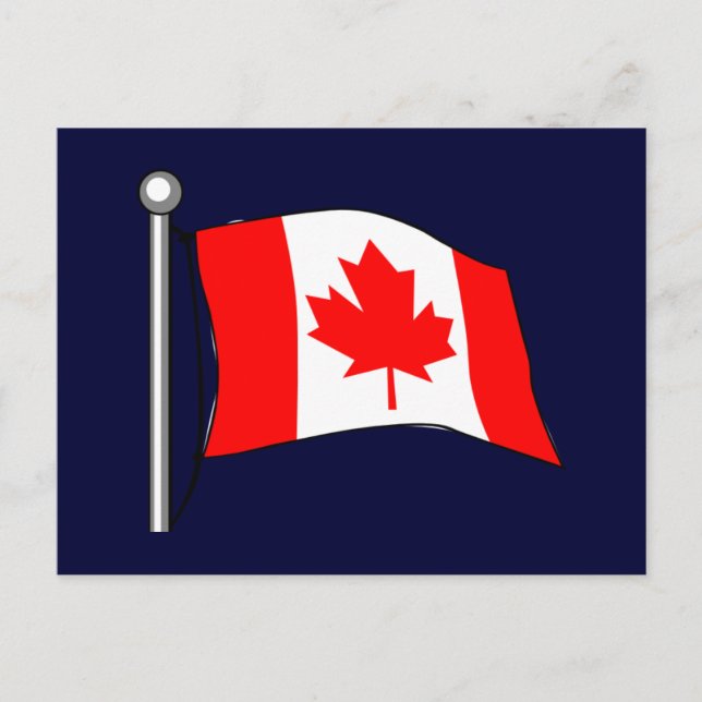 Carte Postale Drapeau du Canada (Devant)