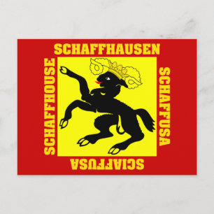 Carte Postale Drapeau du canton de Schaffhouse en Suisse