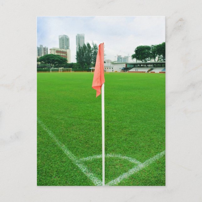 Carte Postale Drapeau du coin de football (Devant)