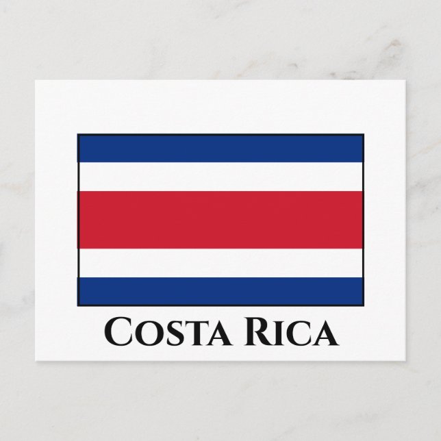 Carte Postale Drapeau du Costa Rica (Devant)
