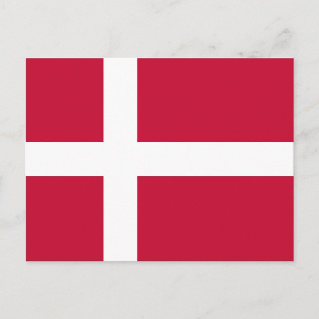 Carte Postale Drapeau du Danemark (Devant)