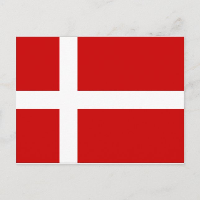 Carte Postale Drapeau du Danemark (Devant)