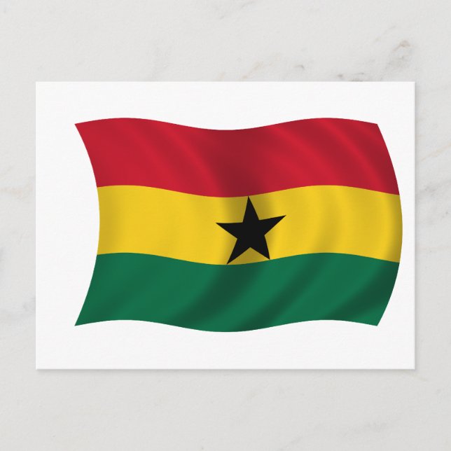 Carte Postale Drapeau du Ghana (Devant)