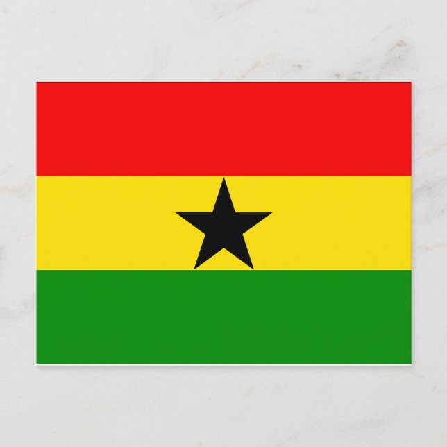 Carte Postale Drapeau du Ghana (Devant)