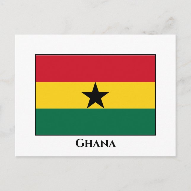 Carte Postale Drapeau du Ghana (Devant)