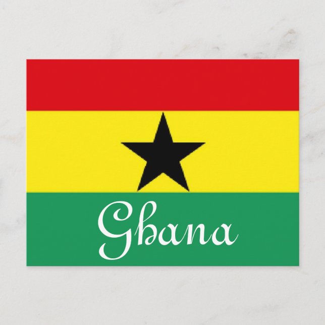 Carte Postale Drapeau du Ghana (Devant)