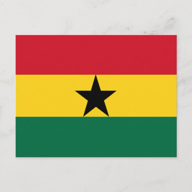 Carte Postale Drapeau du Ghana (Devant)