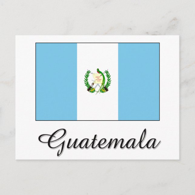 Carte Postale Drapeau du Guatemala (Devant)