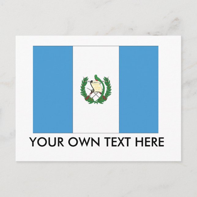 Carte Postale Drapeau du Guatemala (Devant)