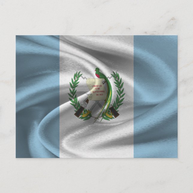 Carte Postale Drapeau du Guatemala (Devant)