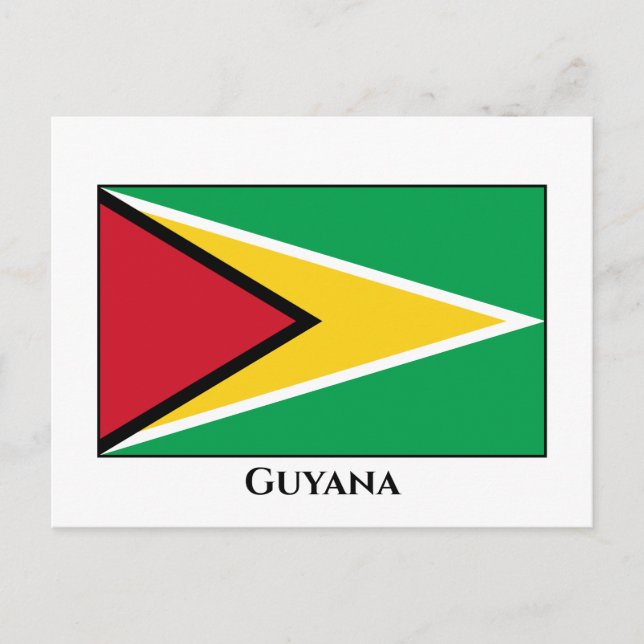 Carte Postale Drapeau du Guyana (Guyana) (Devant)